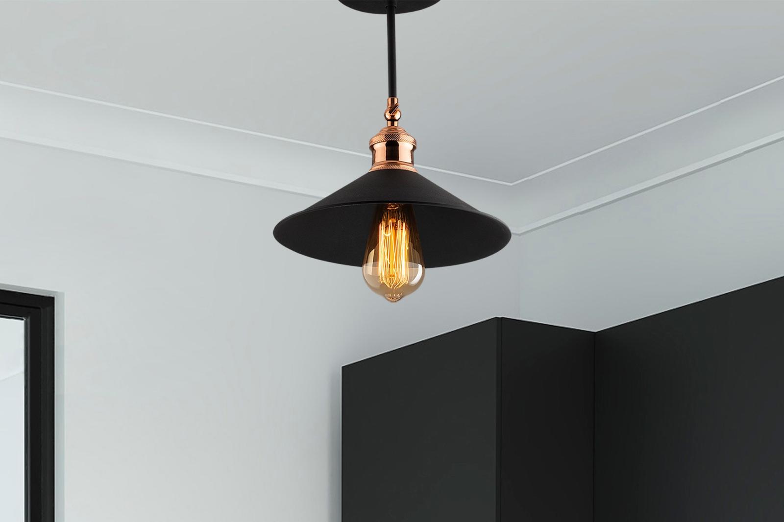 Dizajnové svietidlo BERSTE 24 cm, matné zlaté, čierne