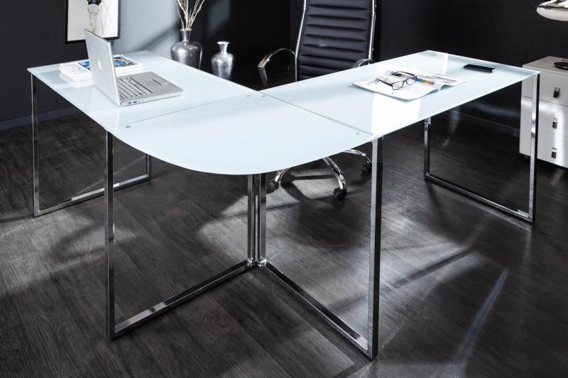 Exkluzívny dizajnový rohový stôl BIG DEAL 180 cm biely