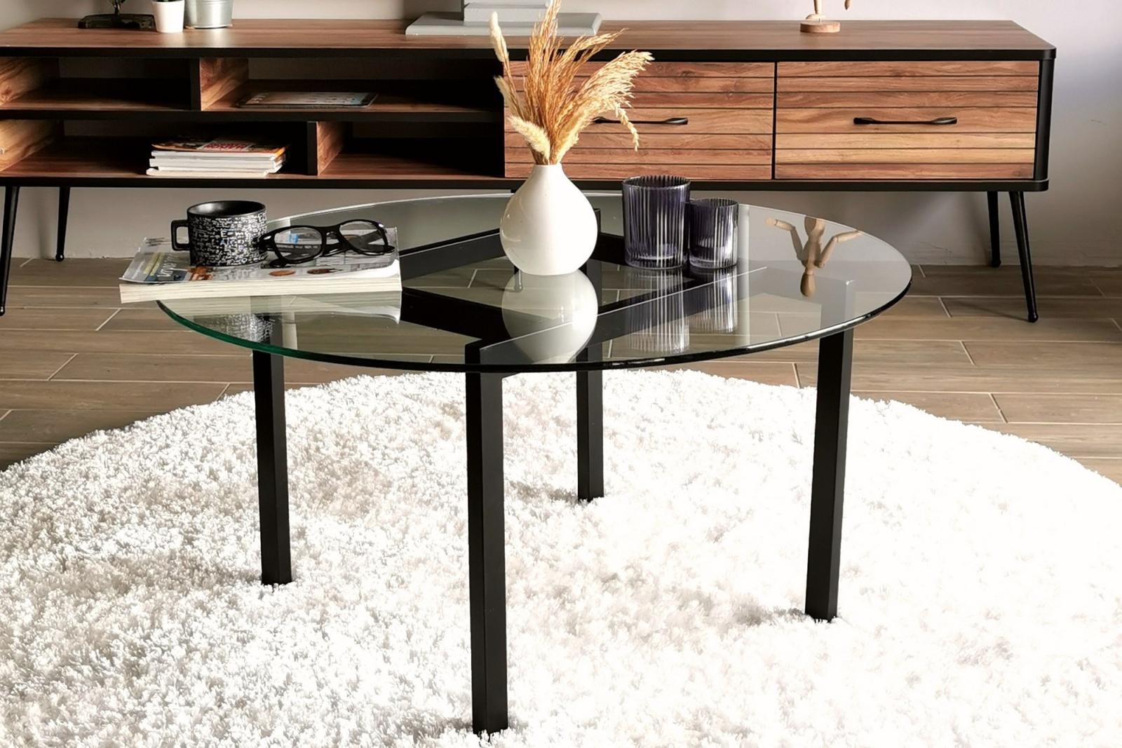 Elegantný konferenčný stolík SEHPA 75 cm, čierny