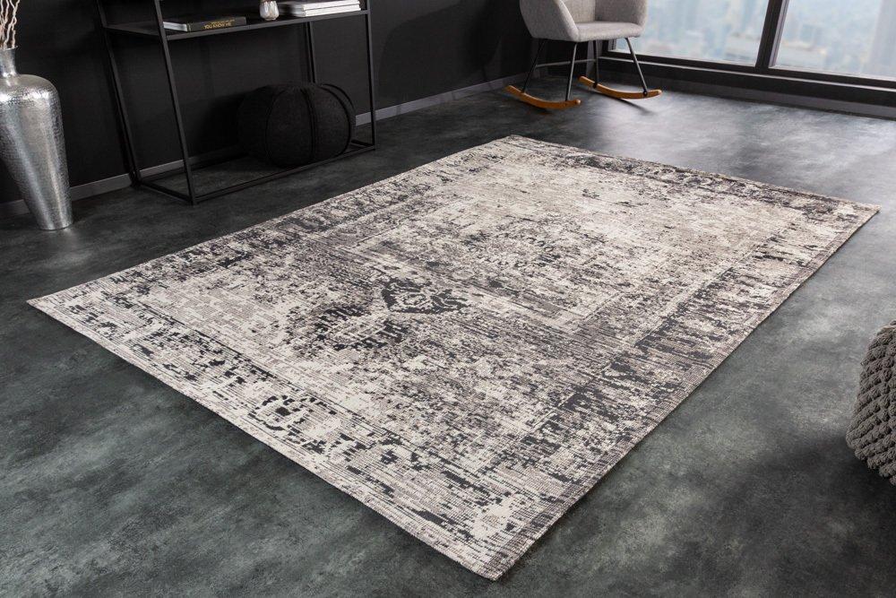 Vintage koberec SINGS OF HERITAGE 230x160 cm šedý, bavlna