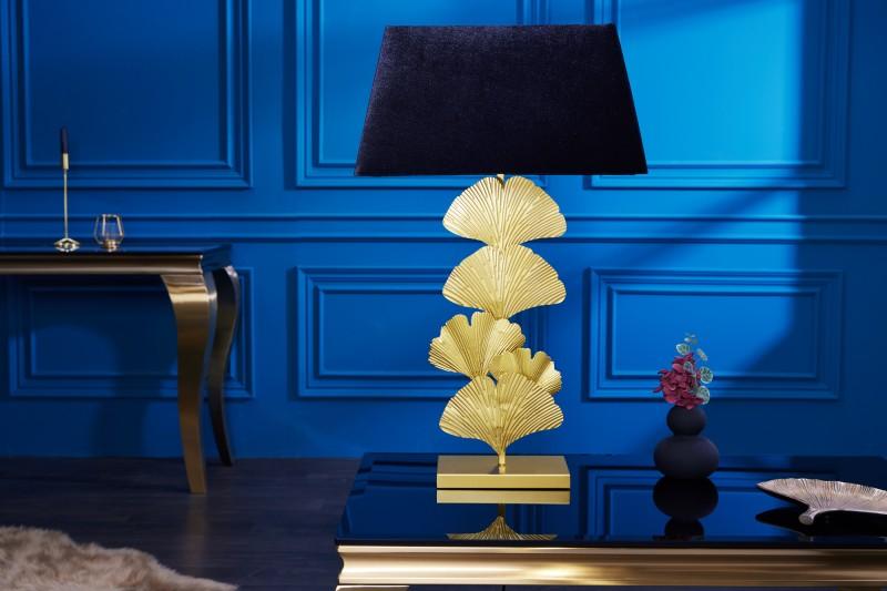 Dizajnová stolová lampa GINKGO 75 cm, čierna, zlatá