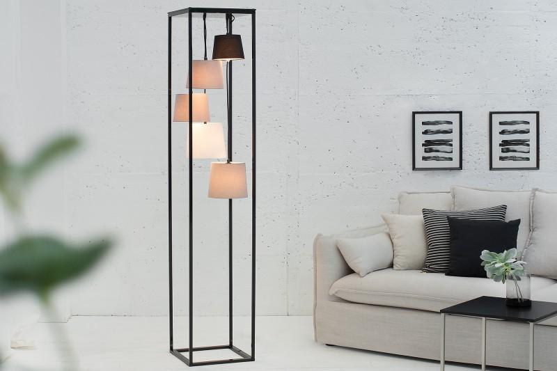 Dizajnová stojanová lampa LEVELS 180 cm čierna, šedá