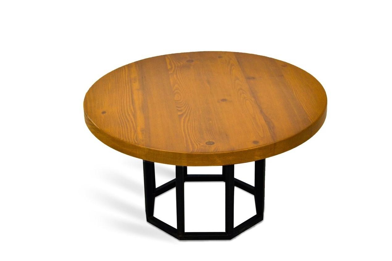 Masívny konferenčný stolík GRANVIN 74 cm, borovica, matná lesklá
