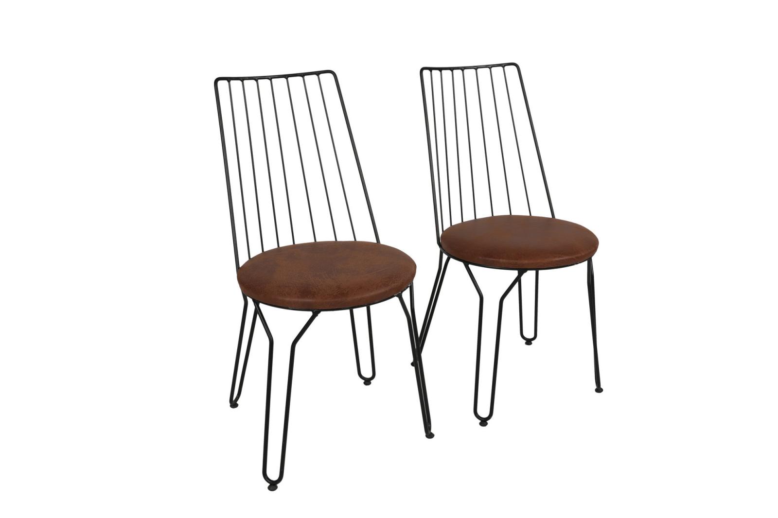Dizajnová stolička ADA, hnedá, syntetická koža