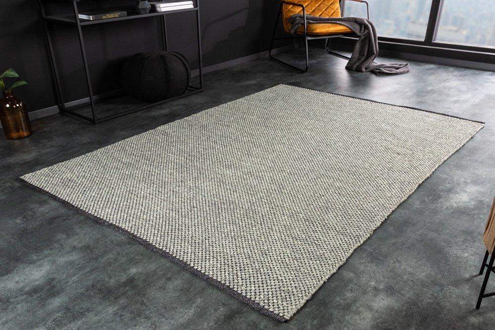 Ručne tkaný koberec PURE 230x160 cm, svetlošedý