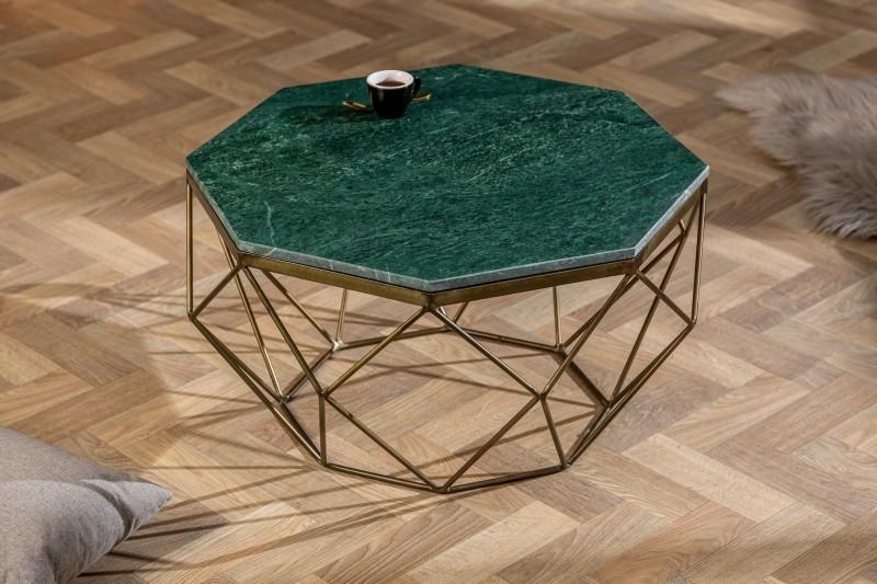 Konferenčný stolík DIAMOND 69 cm mramorovo zelený
