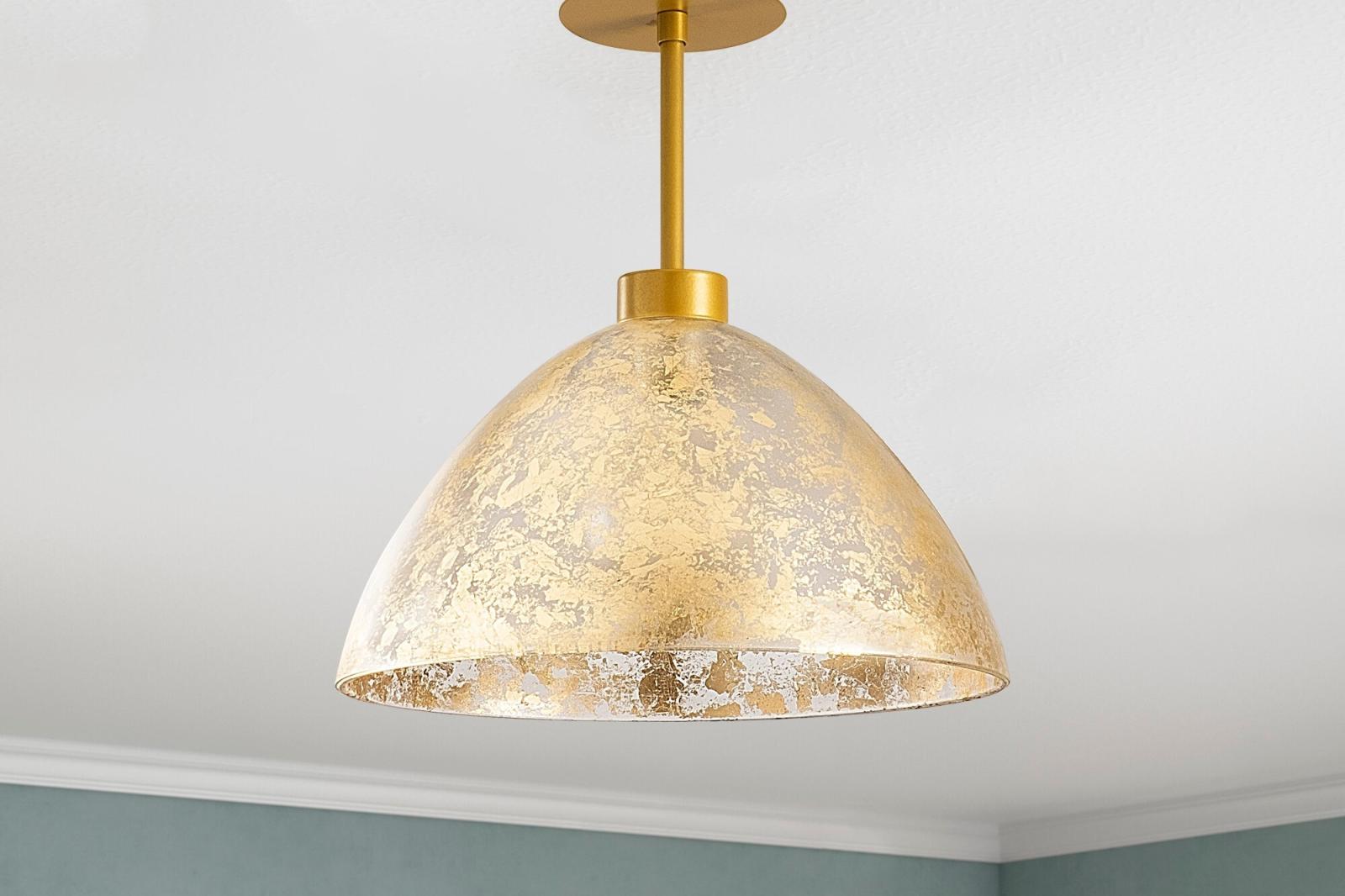 Elegantný luster BERGAMA 34 cm, matný, zlatý