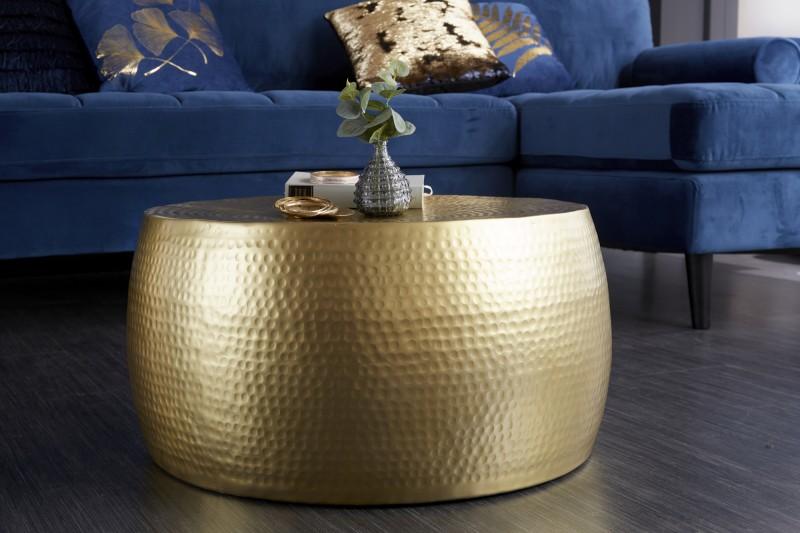 Ručne vyrábaný konferenčný stolík ORIENT II 60 cm, zlatý