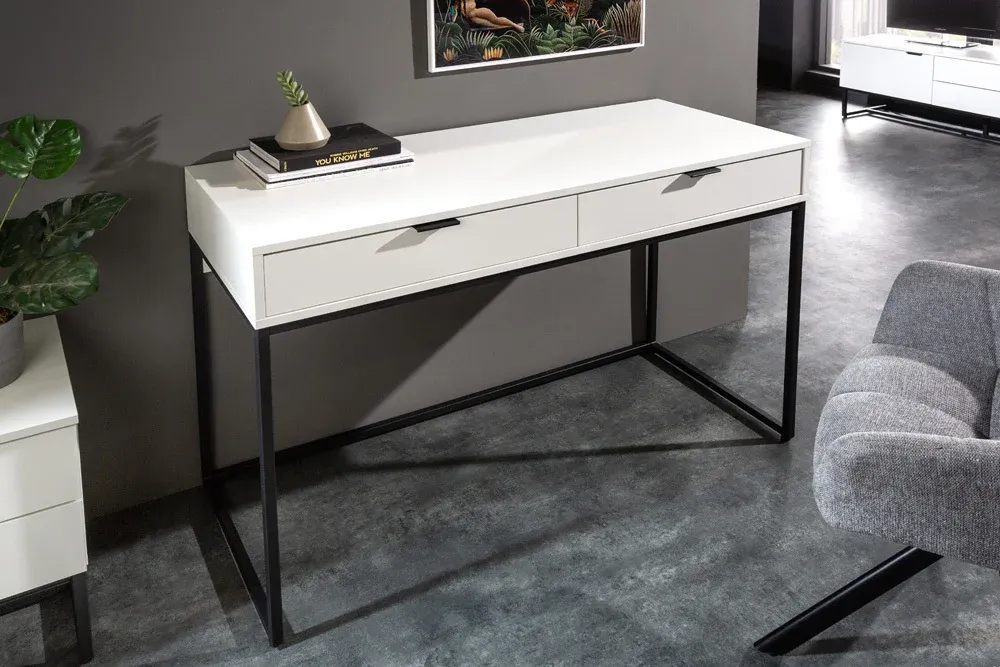 Moderný pracovný stôl X7 120 cm, biela matná
