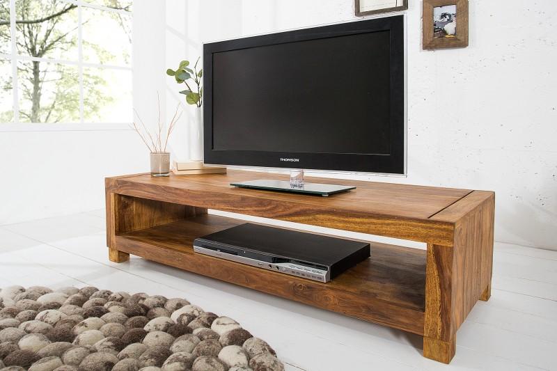 Masívny TV stolík MADEIRA 110 cm sheesham, prírodný