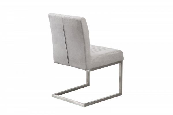 Elegantná konzolová stolička BIG ASTON kamenná šedá, nerezová oceľ