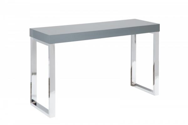 Moderný písací stôl GRAY DESK 120x40 cm vysoký lesk, tmavošedý