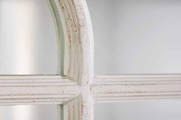 Dizajnové nástenné zrkadlo CASTILLO 100 cm, biele