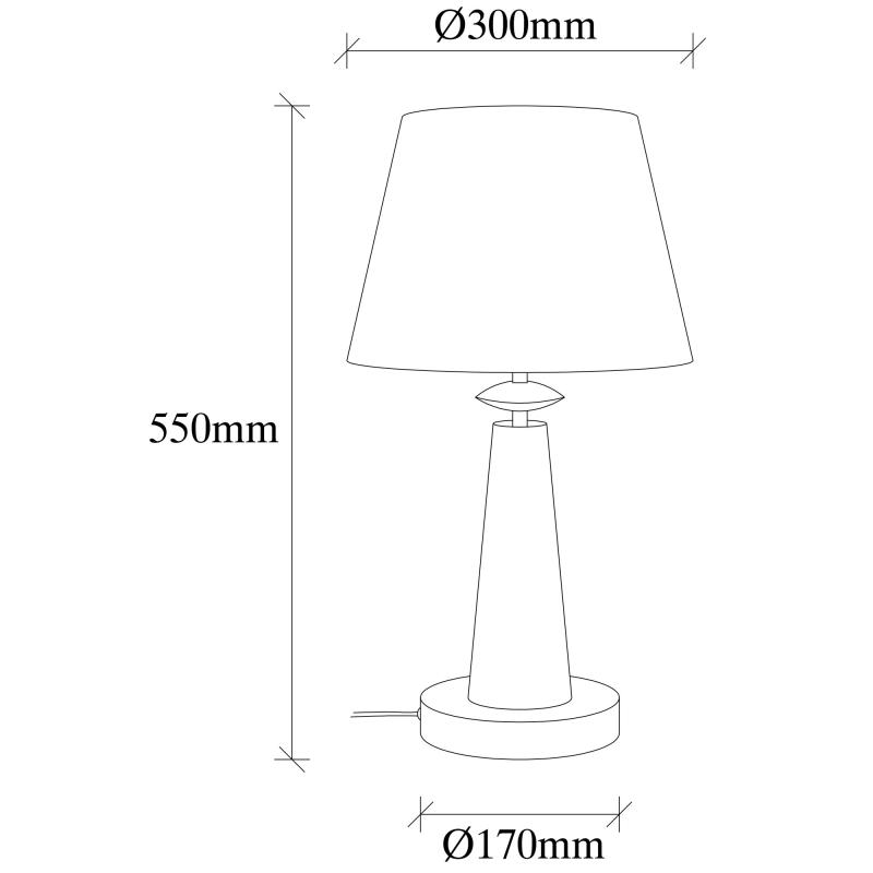 Dizajnová stolová lampa PARDO 55 cm, biela, zlatá