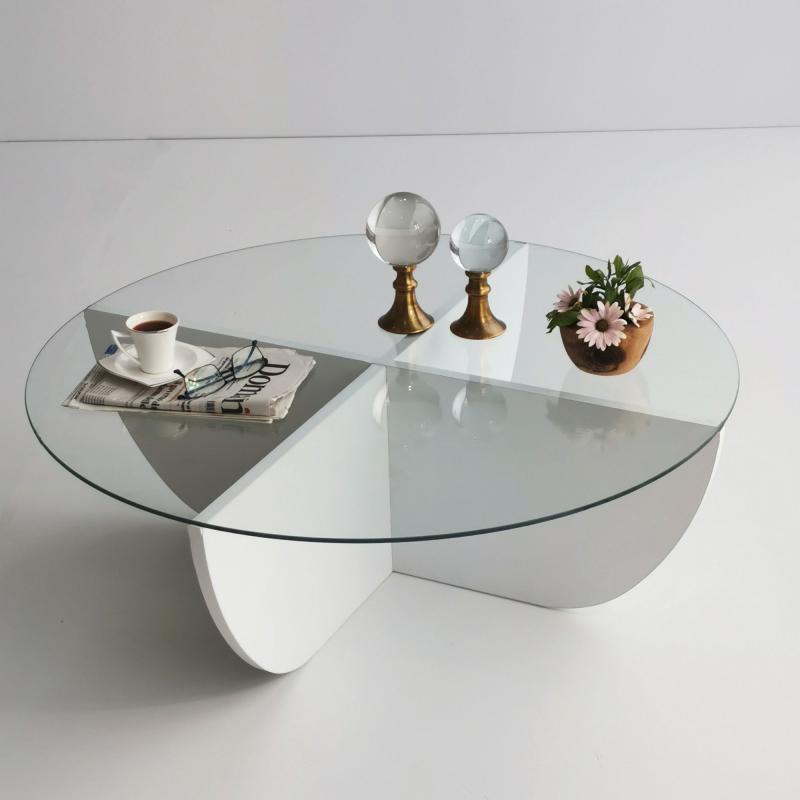 Dizajnový konferenčný stolík BUBBLE 90 cm, biely