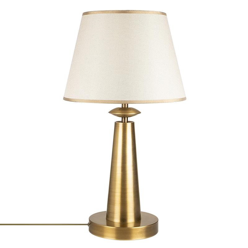 Dizajnová stolová lampa PARDO 55 cm, biela, zlatá