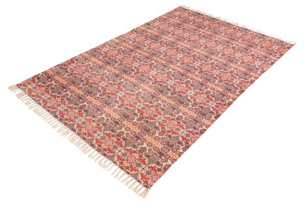 Ručne tkaný koberec TRIBE 230x160 cm, červený farebný, retro vzor
