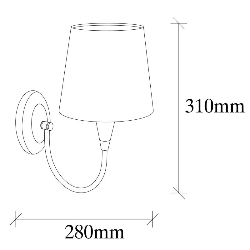 Dizajnová nástenná lampa PARDO 31 cm, biela, zlatá