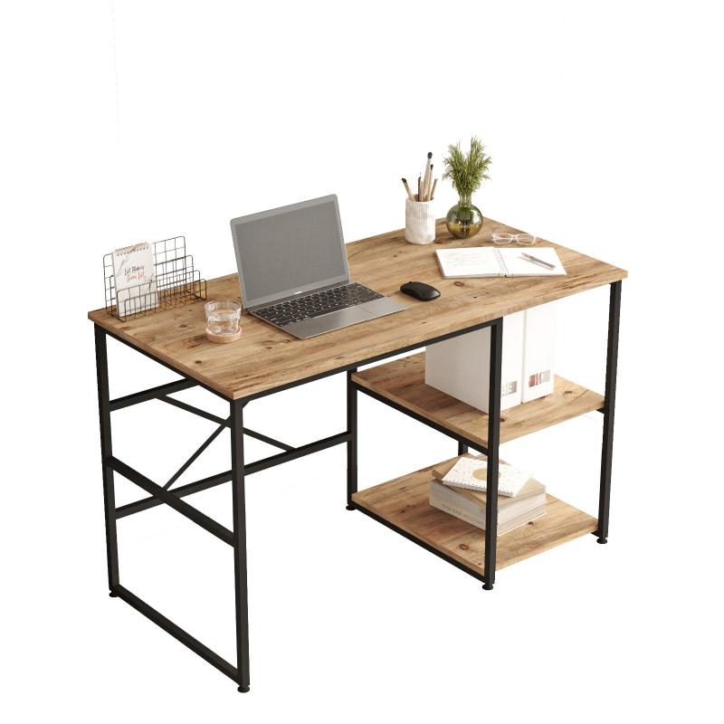 Dizajnový pracovný stôl MASASI II 120 cm, prírodný, čierny