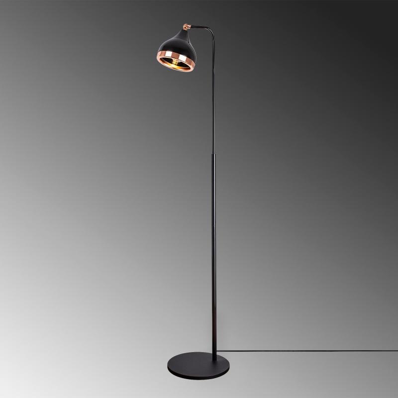 Stojanová lampa YILDO 150 cm, čierna