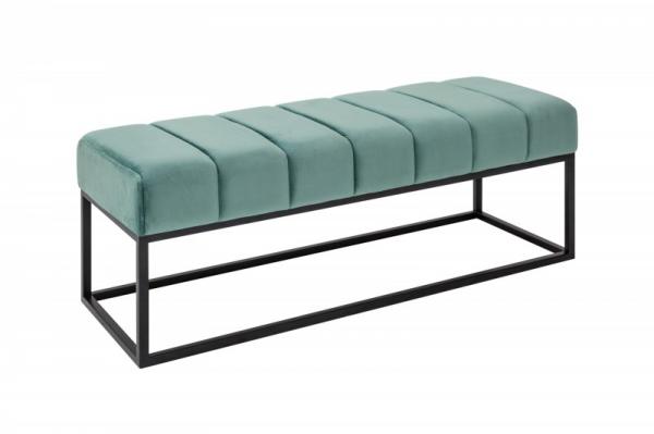 Moderná lavica BENCH PETIT 110 cm zamat, mätová