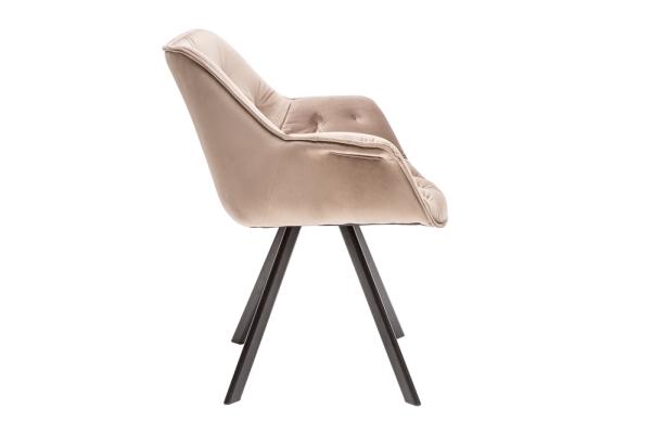 Dizajnová stolička THE DUTCH COMFORT retro béžová, zamat