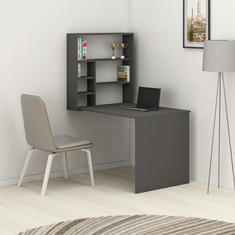 Moderný pracovný stôl SEDIR 90 cm, MDF, šedý