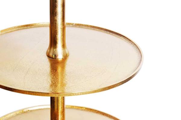 Dizajnový XXL stojan na tortu ABSTRACT 150 cm, zlatý, kov