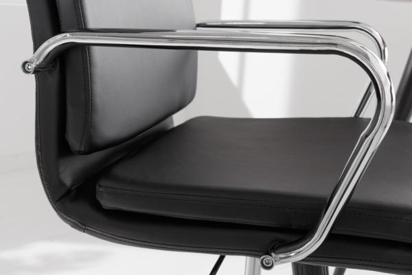 Výškovo nastaviteľná kancelárska stolička TRADER čierna