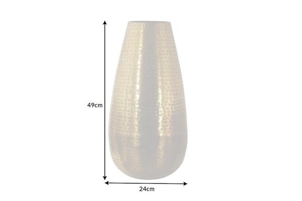 Elegantná váza ORIENTAL II 49 cm, zlatá, tepaný dizajn