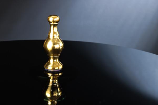 Dizajnový príručný stolík ABSTRACT 45 cm, zlatý