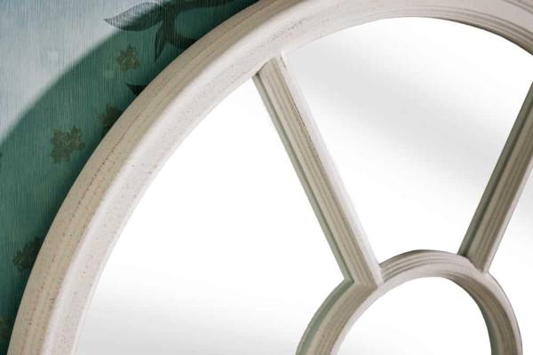 Dizajnové nástenné zrkadlo CASTILLO 100 cm, biele