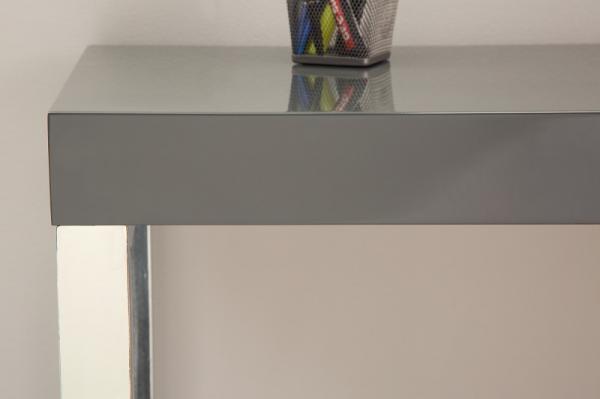 Moderný písací stôl GRAY DESK 120x40 cm vysoký lesk, tmavošedý
