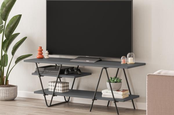 TV stolík ESSEL SIDE 110 cm, MDF, antracit