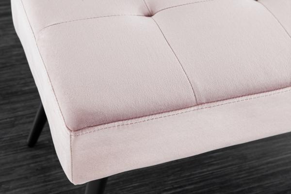 Dizajnová lavica BOUTIQUE 100 cm, ružová, zamat