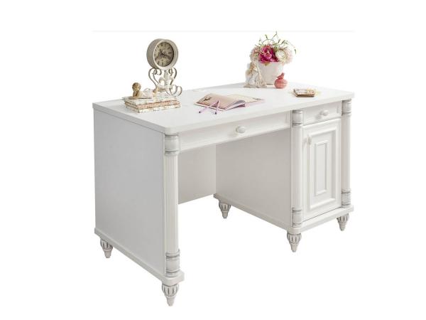 Detský pracovný stolík ROMANTIC 117 cm, MDF, biely