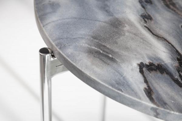 Príručný stolík NOBLE I 43 cm šedý mramor