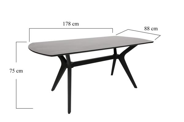 Elegantný jedálenský stôl ARES 180 cm, MDF, mramor