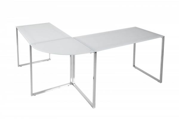 Exkluzívny dizajnový rohový stôl BIG DEAL 180 cm biely