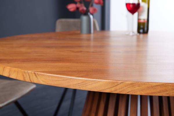 Okrúhly masívny jedálenský stôl MAISON JADE 130 cm, prírodný, akácia