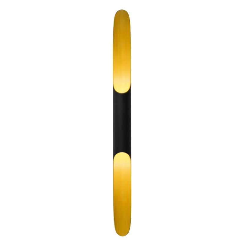 Moderné nástenné svietidlo EFSUN 100 cm, čierne, zlaté
