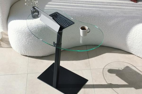 Dizajnový odkladací stolík FAGIOLI 70 cm, čierny