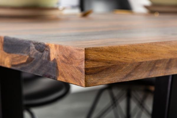 Masívny jedálenský stôl RELIEF 200 cm sheesham, wood grey smoke