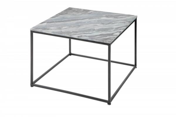 Dizajnový konferenčný stolík ELEMENTS 50 cm mramorovo šedý