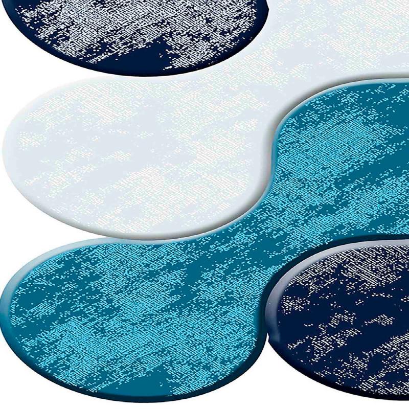 Dizajnový koberec WOOKECE 100 x 200, modrý, lila, tyrkysový