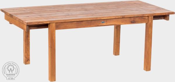 Teakový stôl GIOVANNI 150 - 210 x 100 cm, rozkladací, prírodný