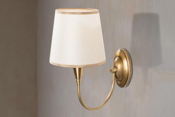 Dizajnová nástenná lampa PARDO 31 cm, biela, zlatá