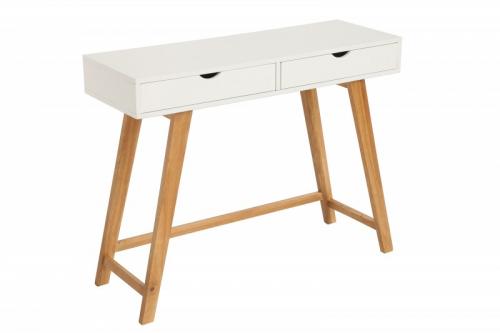 Priestranný konzolový stôl SCANDINAVIA 100 cm biely
