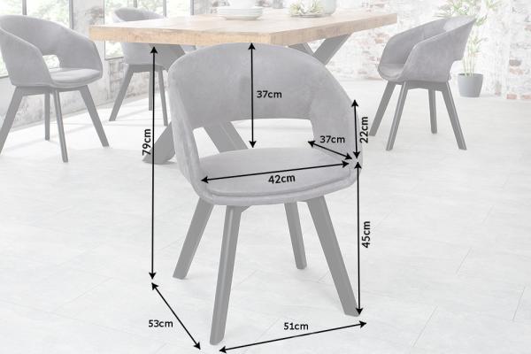 Dizajnová stolička NORDIC STAR šedá