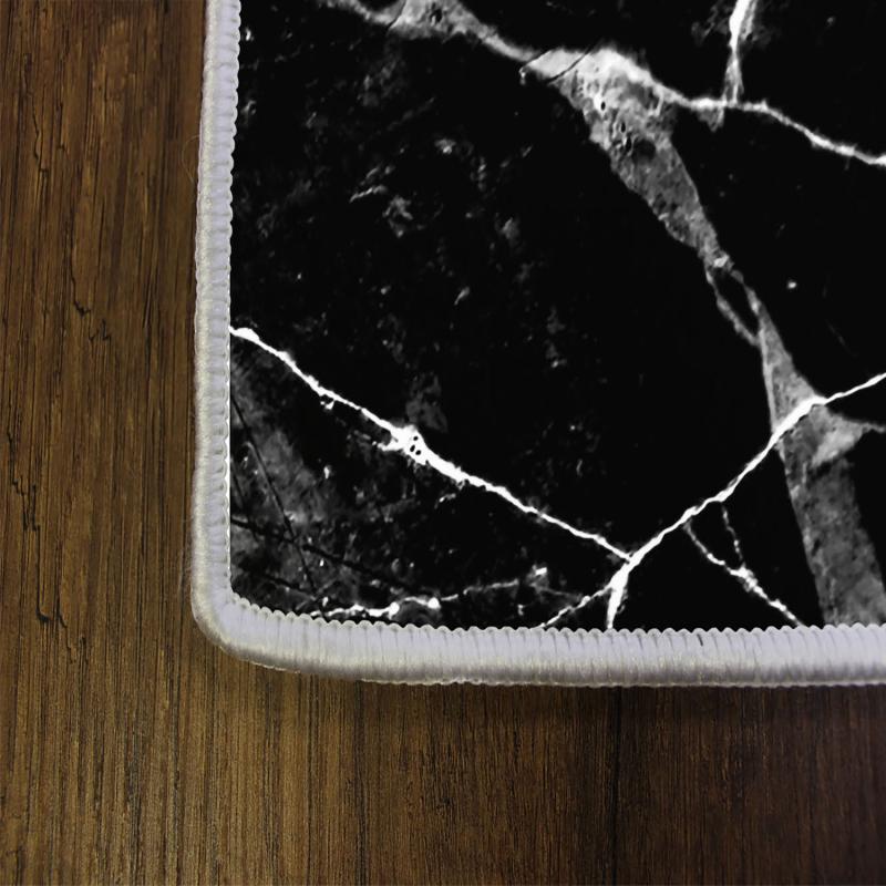 Elegantný koberec EXFAB 80 x 150 cm, čierny, biely